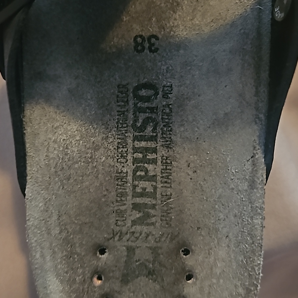 Mephisto Air Relax Toe Loop Sandals - Size 38 - Cork Footbed with Reflex Area - Picture 6 of 7